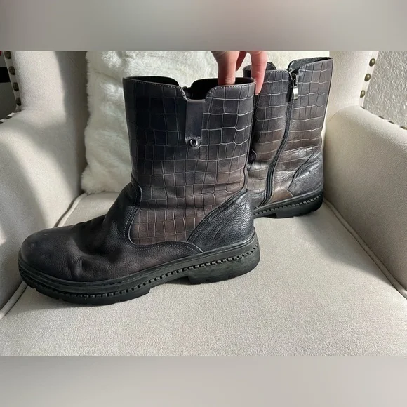 Pre-Owned Lexter Grey Boots Made In Germany Size 43