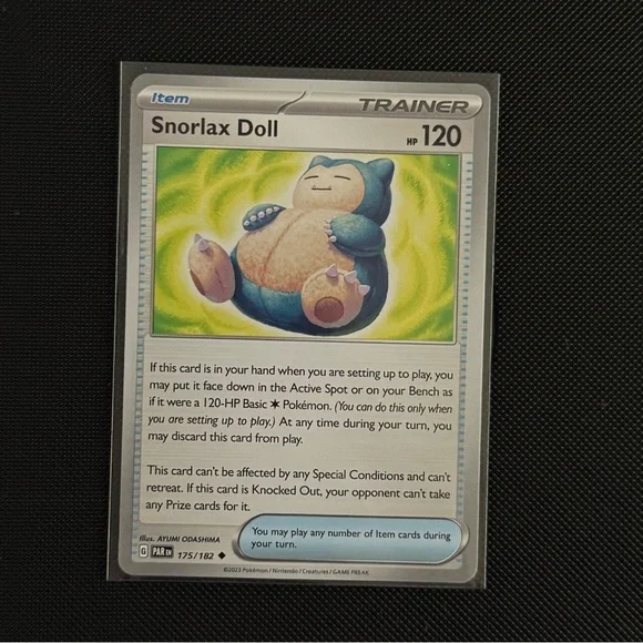 Snorlax Doll Pokemon Trainer Card