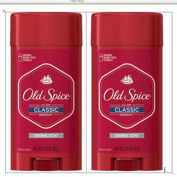 Old Spice Classic Original Scent Deodorant Stick for Men 3.5 Oz / Each : 2 Pack