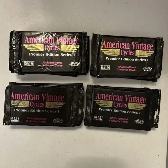 196 American Vintage Cycles Trading Cards Pack Lot Sealed 1992 Motorcycles
