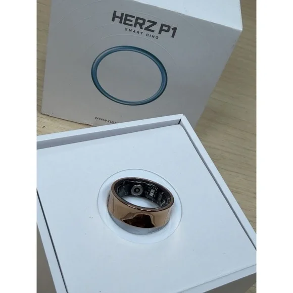 HERZ P1 Smart Ring Stainless Steel Rose Gold 6 Water Resistant Heart Rate Sleep