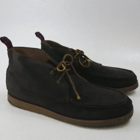 Polo Ralph Lauren Nubuck Leather Pitney Chukka Boots Shoes Thick Gum Soles 13 D