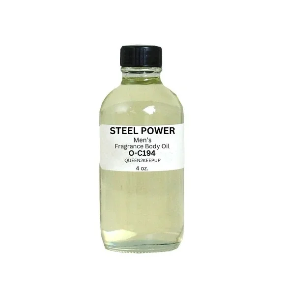 Steel Power (Men) Body Oil 4 oz Fragrance All Natural Scent