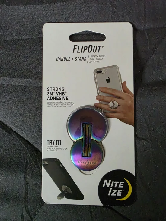 FlipOut Handle + Stand by FlipOut — Iridescent (Nite Ize)