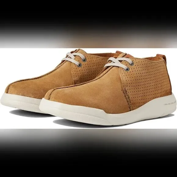 Clarks Driftway Seam Dark Sand Suede Chukka Boot Sz 10.5M