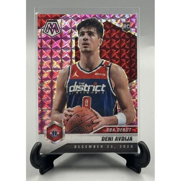 2020-21 Panini Mosaic‎ Deni Avdija NBA Debut RC Pink Camo Prizm Wizards
