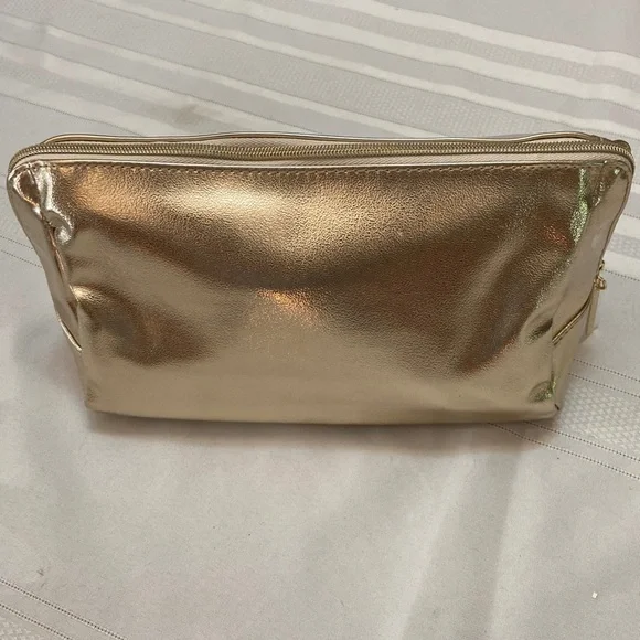 LANCÔME Cosmetics Womens Gold Metallic Bag - New Unused