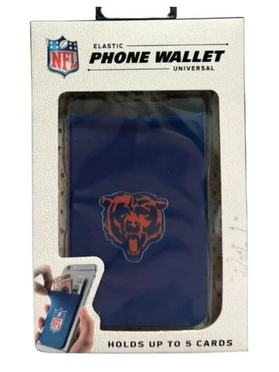 Chicago Bears Cell Phone Wallet Elastic Credit Card ID Holder 3M NFL Merch