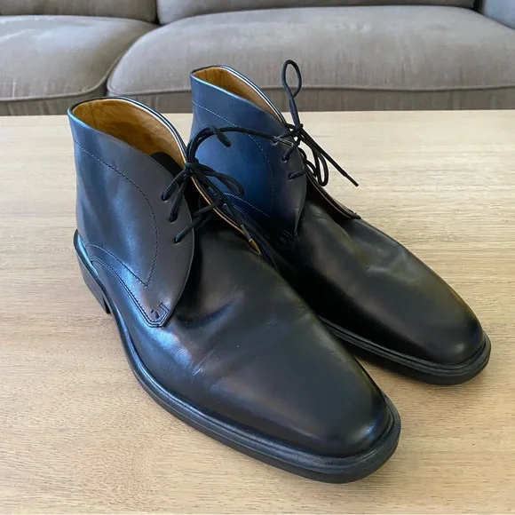Cole Haan Men’s Black Leather Chukka Boots – Size 8.5M