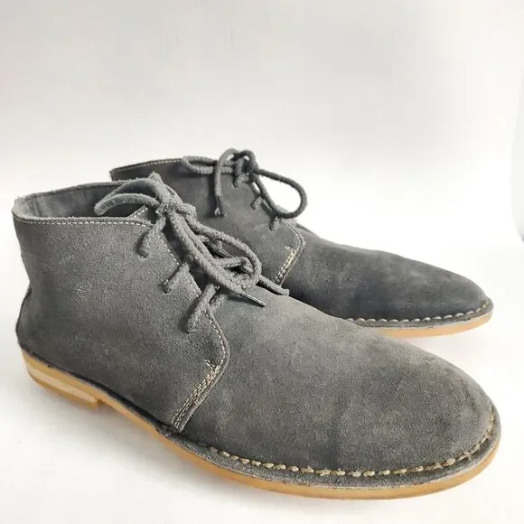 Stacy Adams Gray Suede Chukka Lace-Up‎ Classic Ankle Boots Men's Shoes Size 11