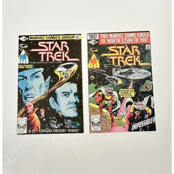 STAR TREK Lot Of 2 #1 #6 Marvel‎ 1979 Star-studded 23rd Century Odyssey Today