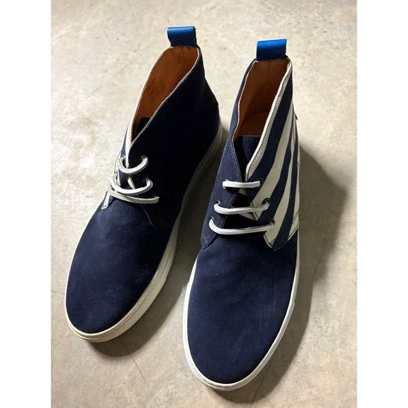 M. Cali Macchiai‎ Boot B75 Navy Suede Leather Chukka Ankle Boots Mens