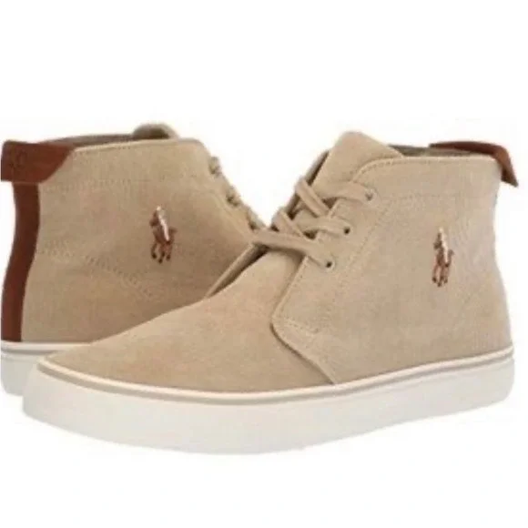Polo Ralph Lauren‎ Talin Chukka Sneakers Tan Corduroy Suede Mens 9.5D NWT