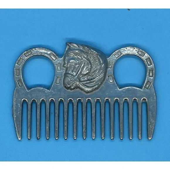 Vintage Horse Mane & Tail Metal/ Aluminum Alloy Horse Hair Comb