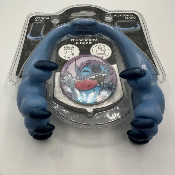 Disney Stitch Blue Phone Holder with bonus Decal