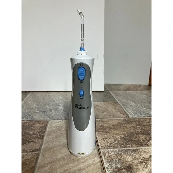 Waterpik Cordless Express Water Flosser Portable Oral Irrigator White Blue WF-02