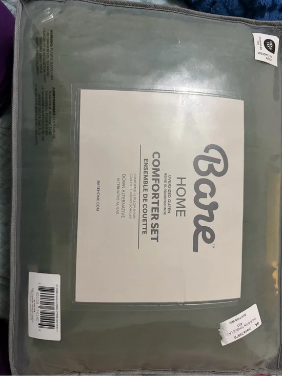 Bare Home Comforter Set in Gray