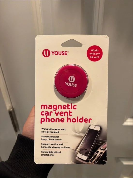 Youse Magnetic Car Vent Phone Holder — Pink