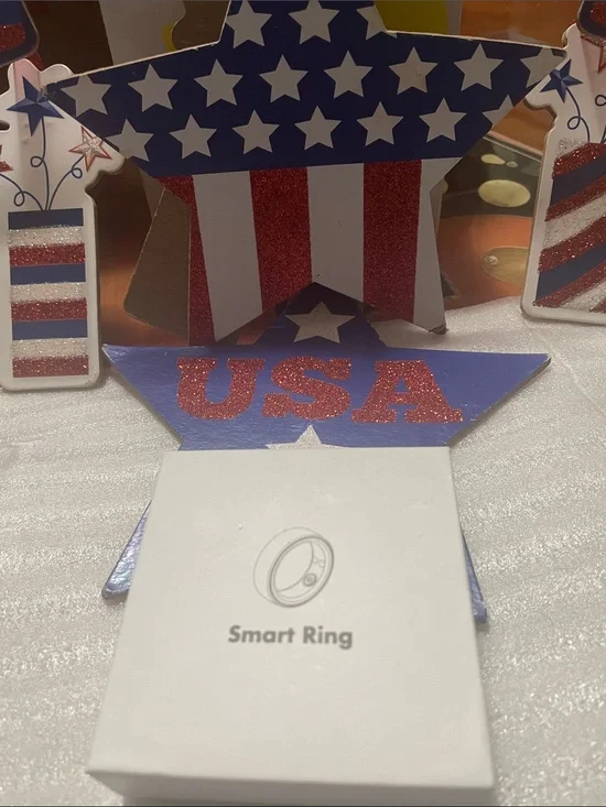 NEW SILVER SMART RING Fitness Tracker Unisex size 12