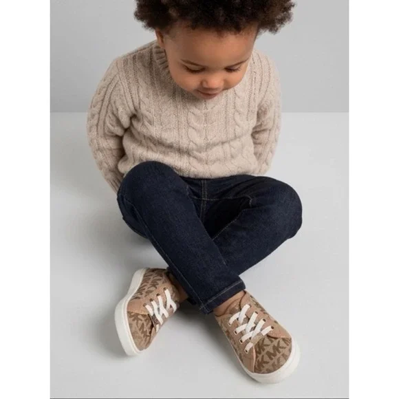Michael Kors  toddler Little kid 5 Castella Low Top Unisex Sneakers Tan/Brown