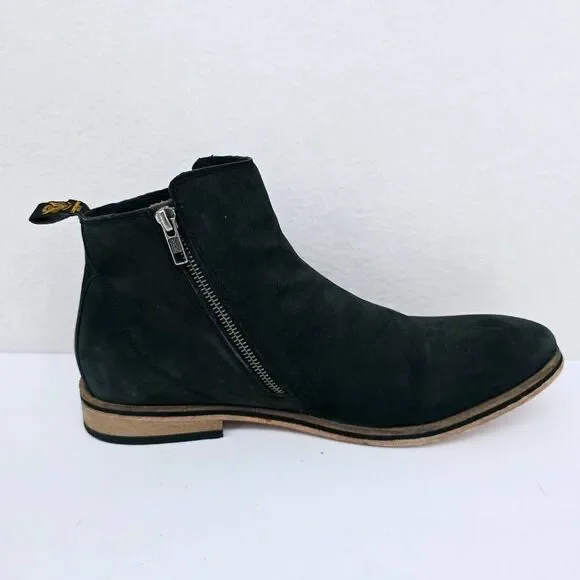 Superdry Chukka Men's Zipper Boots Suede Gray 11