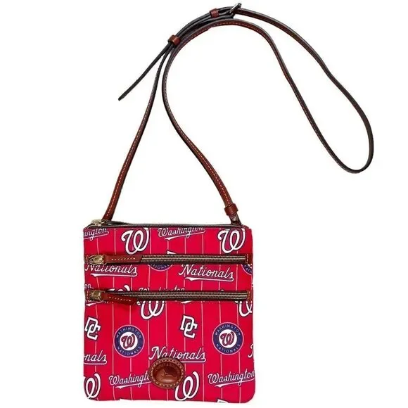 Dooney & Bourke Washington Nationals MLB Red Nylon‎ Crossbody Bag Purse