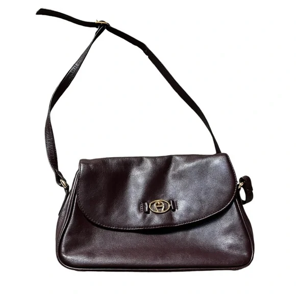 Vintage Etienne Aigner Burgundy Oxblood Leather Crossbody‎ Genuine Leather VTG✅
