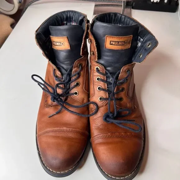 Mens Pikolinos York Leather Lace-Up Casual Ankle Boots size 41