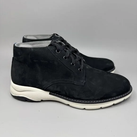 Florsheim Shoes Mens Size 8 Medium Black Leather Comfortech Chukka Casual Boots