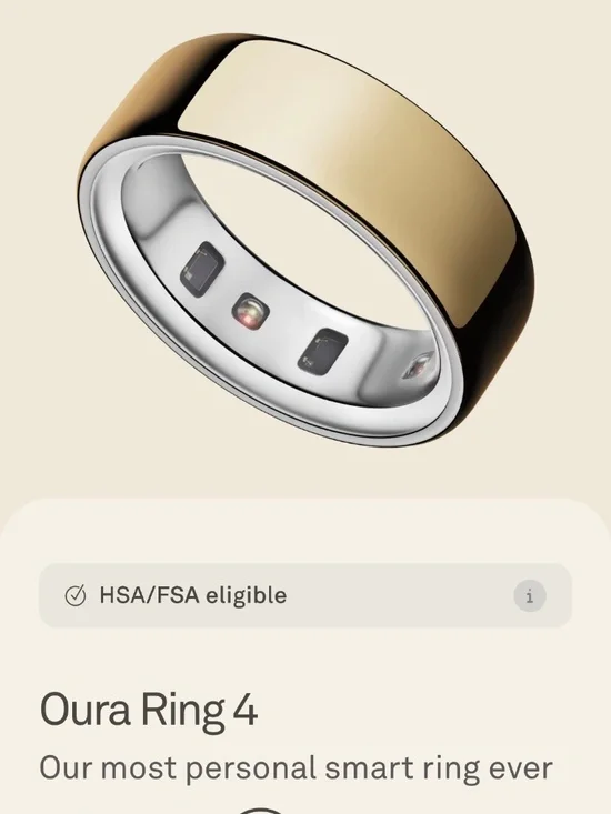 Oura Ring 4 Gold Size 9 + Extra Charging Base
