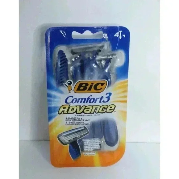 Bic Comfort 3 Advance Disposable‎ Razors (4 Count) New Unopened Package