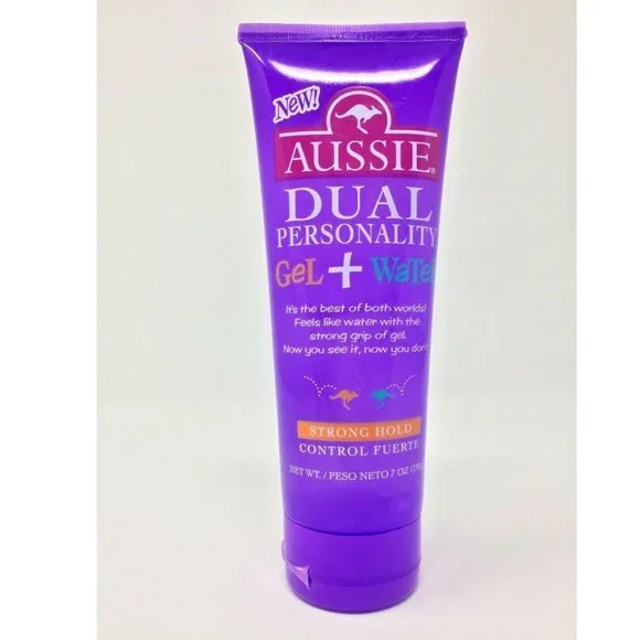 Retired Aussie Dual Personality Gel Water Hair Gel Strong Hold 7oz * NEW *