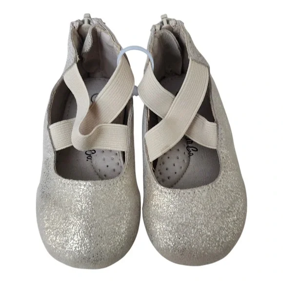 NEW A Bear Co Toddler Size‎ 3 Beige Suede Ballerina Flats Spring Summer