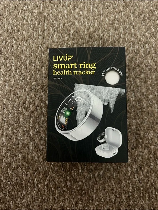 Silver Smart Ring Health Tracker