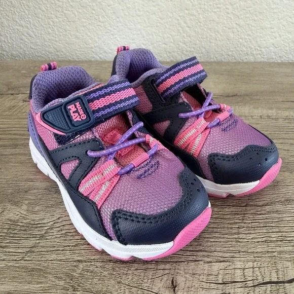 Stride Rite Girls M2P Journey Player Pink Purple Sneaker Shoes Toddler Size 4.5M