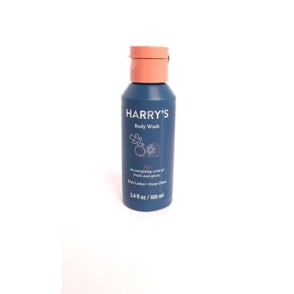 Harry's Body Wash Fig Rich Foaming Lather Deep‎ Clean Travel Size 3.4 fl oz.