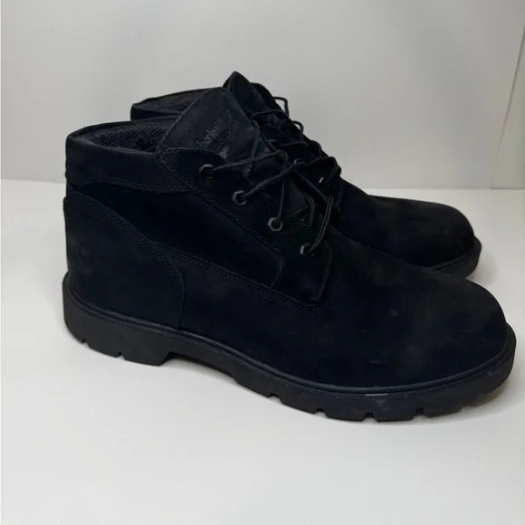 Timberland Boys Premium Boot Waterproof Black Leather Lace Up Sz 12