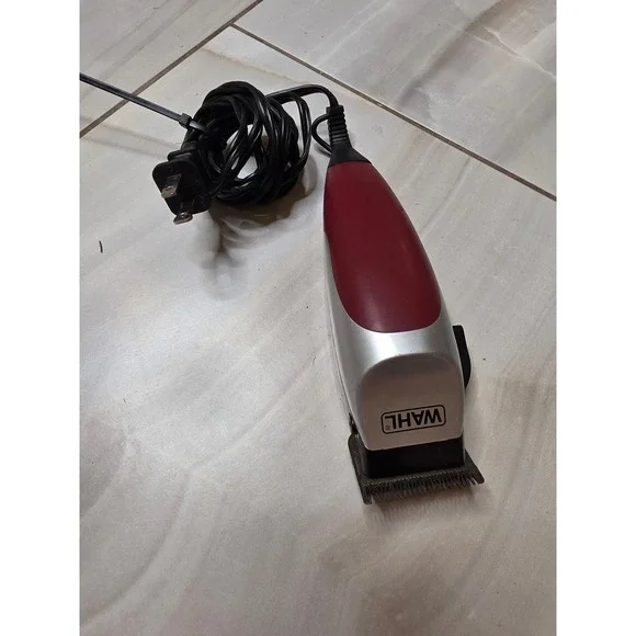Wahl Hair Clipper‎ Model CMA Corded Electric Precision Blade Silver Maroon