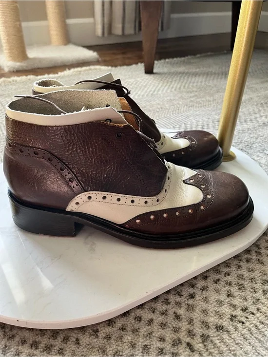 Aketohn Italian Wingtip Brogue Rare Boots Puro Cuoio Resoleable Old Money Men 9