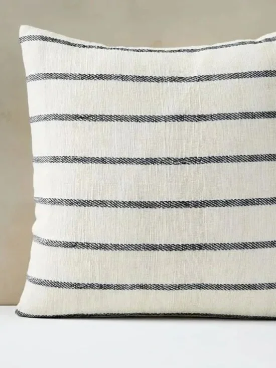 West Elm Cotton Silk Simple Stripe Pillow Cover - 24x24