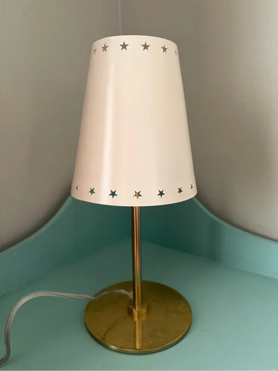 West Elm Metal Table Lamp with Star Cut Outs