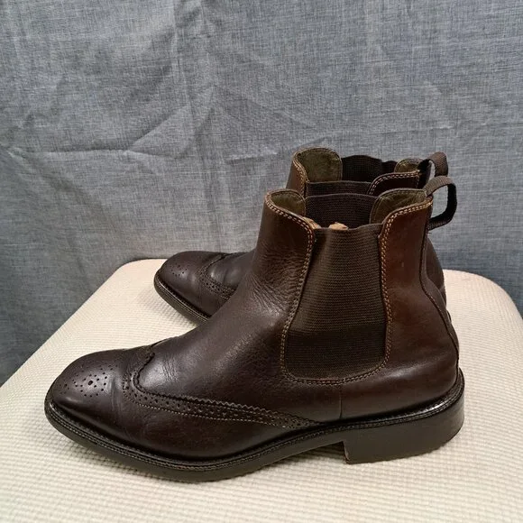 %Cole Haan Men Leather Chukka Boots Brown Size 9.5 Brazil / D10
