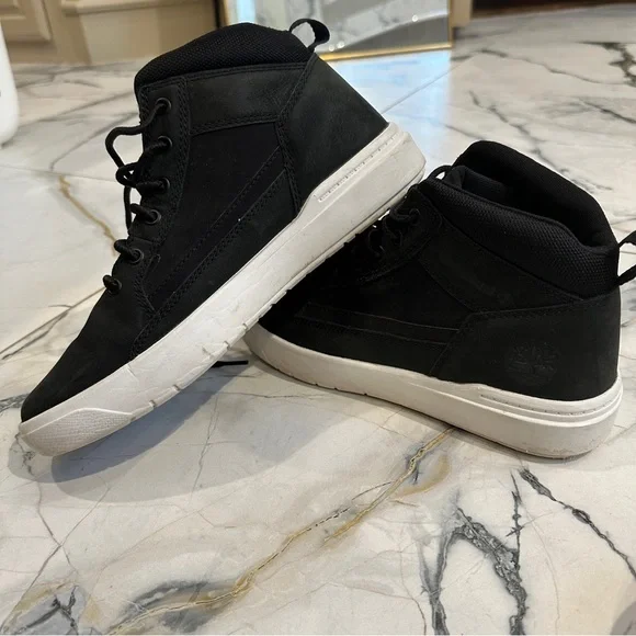 Timberland | 8 | Mens Allston Mid Boot Black black men’s casual sneakers