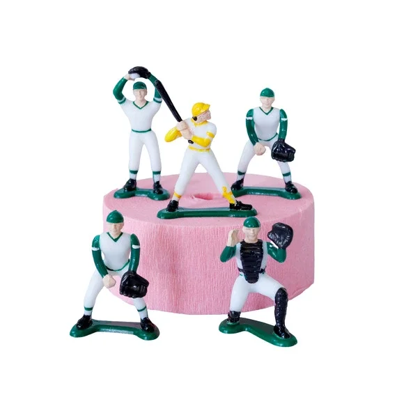 VTG 1981 Wilton Baseball Players Set of 5 Cake Toppers Boys Sport Party Favors