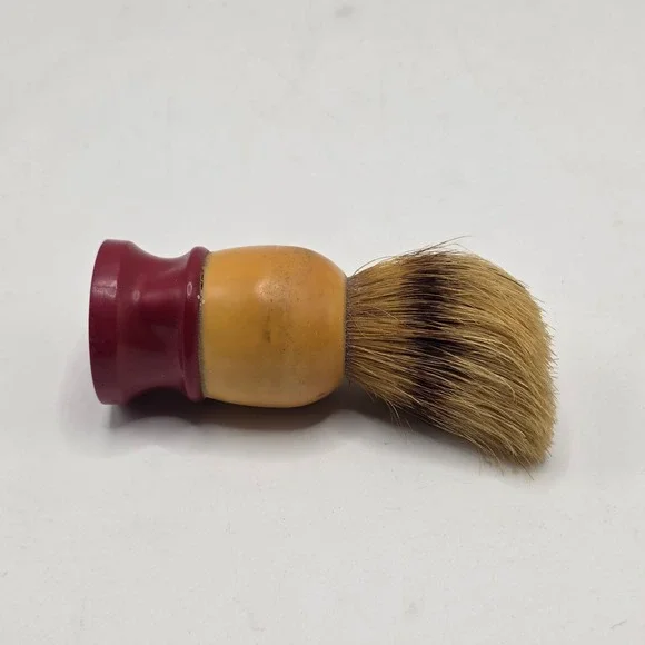 Ever-Ready Shaving Brush Mens Maroon Butterscotch 150 Vintage Barber USA