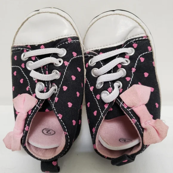 Baby Polka Dotted High Top Sneakers