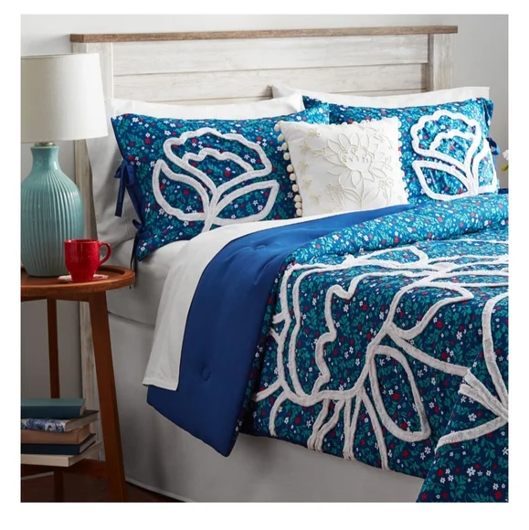 🇺🇲 4pc Queen Tufted Comforter The Pioneer Woman