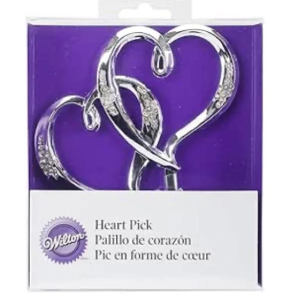 WILTON CAKE HEART PICK WEDDING CAKE TOPPER NWT