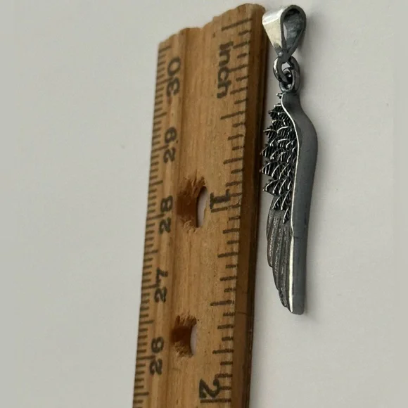 925 Silver Angel wing pendant unisex