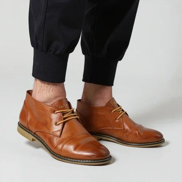 London Fog Collection Men's Brown LFM Blackburn Chukka Dress‎ Boots Size 10.5M